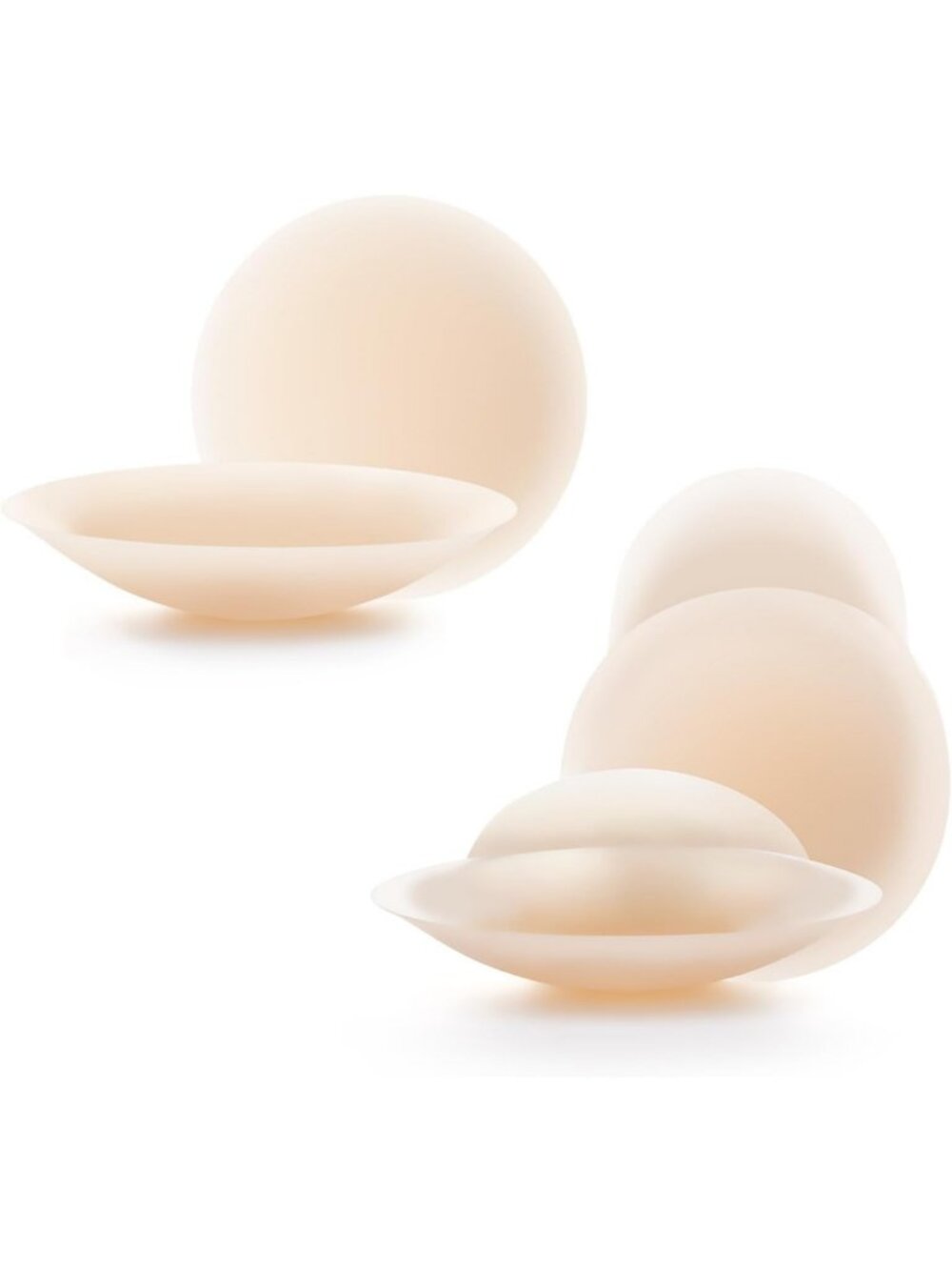 Adhesive Nipple Covers for Lift & Support - Sticky Breast Petals, Size 2, Creme
